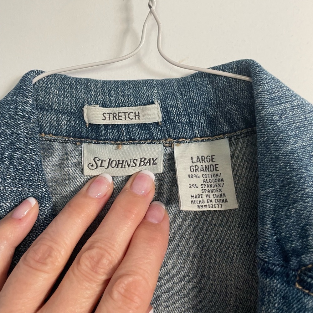 St. John’s Bay Denim Blue Women's Jacket in size large - Picture 7 of 15